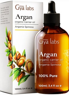 Organic Argan Oil for Hair - Pure Cold-Pressed Moroccan Argan Oil for Skin & Face - Moisturizing Argan Hair Oil for Lotions, Soaps & Hair Conditioners (3.4 fl oz)