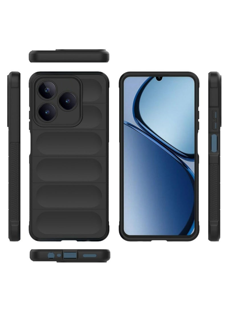 RealME C63 4G الهاتف المحمول شل ، الثقيلة نمط الشريط 3D ، لمسة ناعمة ، سيليكون حماية كاملة ، ومكافحة الاهتزاز ، ومناسبة ل RealME C63-4G الأسود الهاتف المحمول شل - Image 2