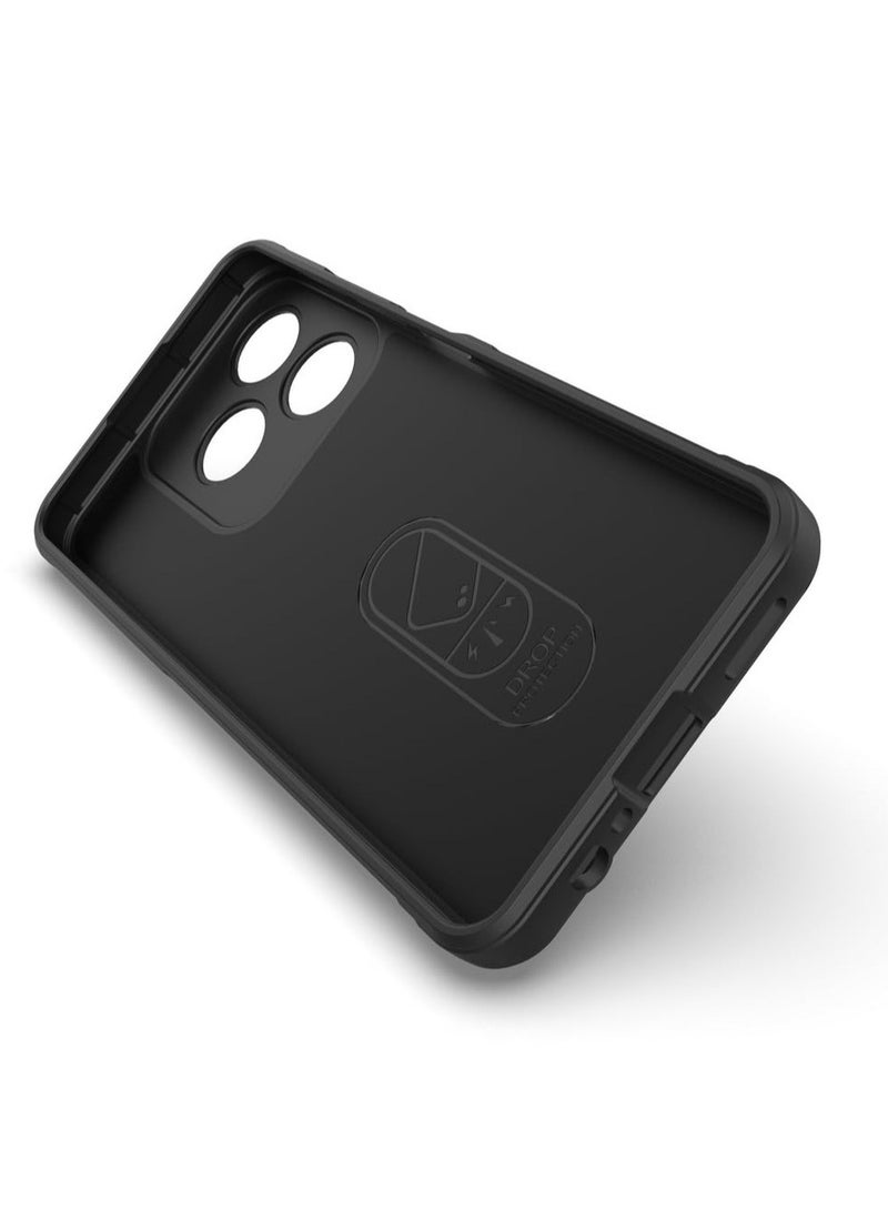 RealME C63 4G الهاتف المحمول شل ، الثقيلة نمط الشريط 3D ، لمسة ناعمة ، سيليكون حماية كاملة ، ومكافحة الاهتزاز ، ومناسبة ل RealME C63-4G الأسود الهاتف المحمول شل - Image 4