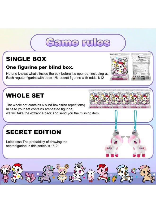 Tokidoki دمى توكيدوكي يونيكورن السلسلة، صناديق مفاجئة، سلسلة مفاتيح يونيكورن، شخصيات أكشن قابلة للجمع، زينة منزلية، هدايا عيد ميلاد وعطلات للنساء، صندوق واحد - Image 3