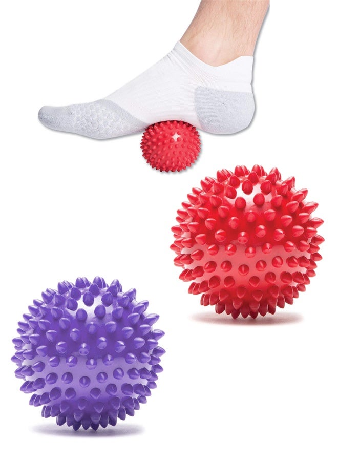 2 PCS High Density Spiky Massage Ball, Foot Massage Roller, Plantar Fasciitis Relief, Alleviates Arch and Heel Discomfort (9cm Ball) - Image 1
