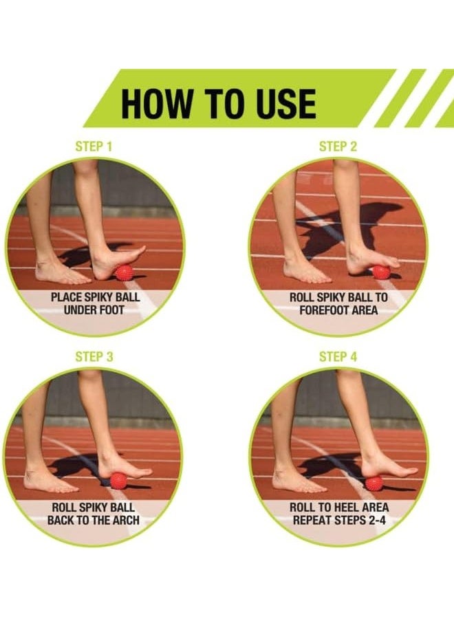 2 PCS High Density Spiky Massage Ball, Foot Massage Roller, Plantar Fasciitis Relief, Alleviates Arch and Heel Discomfort (9cm Ball) - Image 3