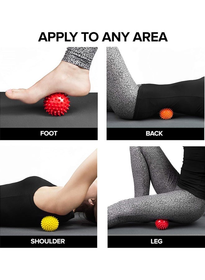 2 PCS High Density Spiky Massage Ball, Foot Massage Roller, Plantar Fasciitis Relief, Alleviates Arch and Heel Discomfort (9cm Ball) - Image 2