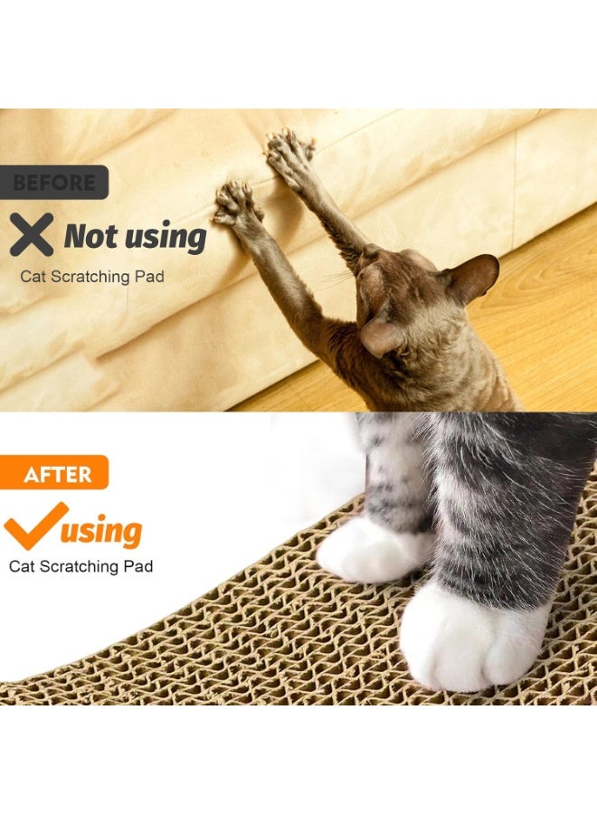 SKY-TOUCH Pet Cat Scratch Board Cardboard Cat Scratcher, Cat Scratching Pad Cat Grinding Claw Interactive Ball Scratch Toy (Pack of 2) - Image 2