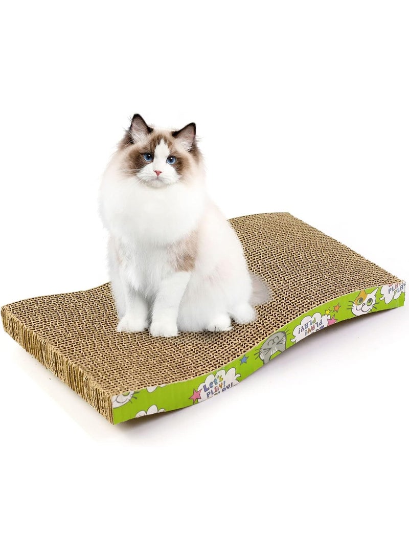 SKY-TOUCH Pet Cat Scratch Board Cardboard Cat Scratcher, Cat Scratching Pad Cat Grinding Claw Interactive Ball Scratch Toy (Pack of 2) - Image 5