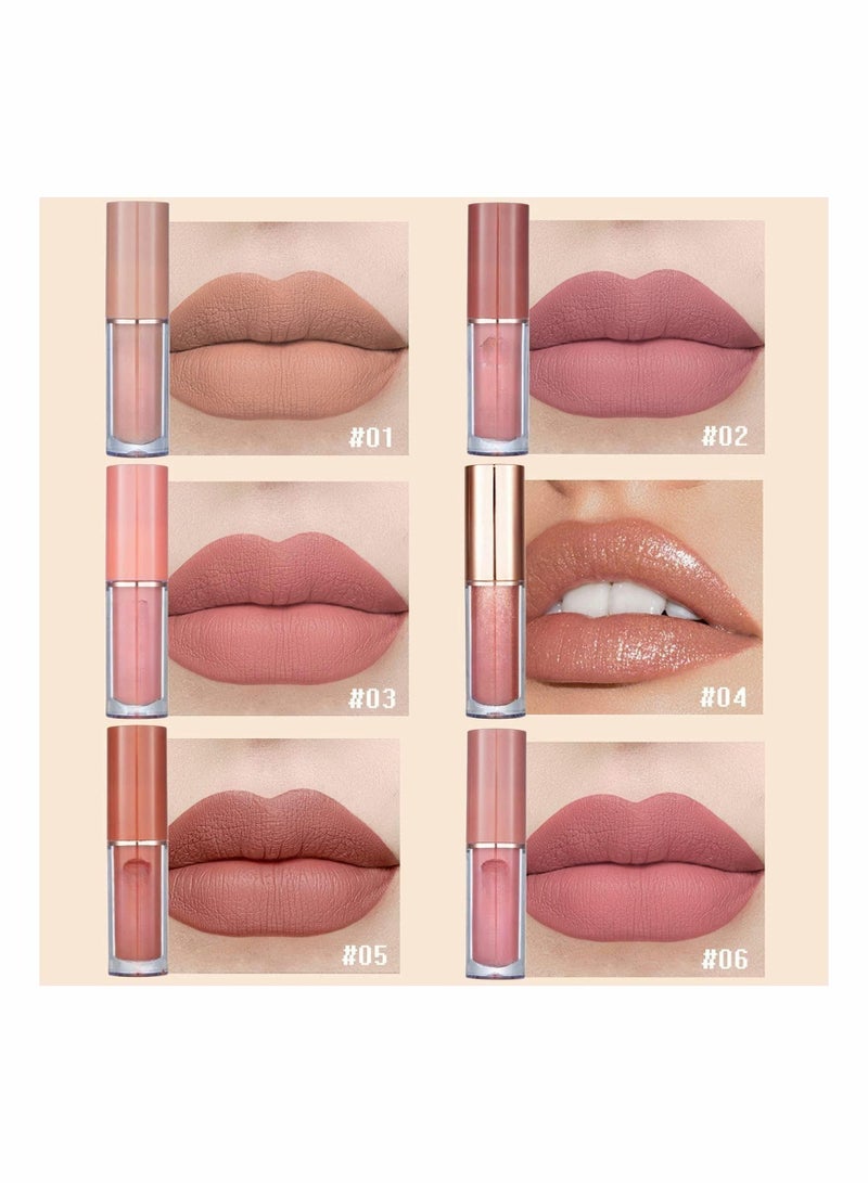 SYOSI 12 Pcs Velvet Matte Liquid Lipstick Set, Waterproof Long Lasting Non-stick Cup Not Fade Nude Lip Gloss Set, Up To 24 Hours, Professional Lip Makeup Gift Kit For Women - Image 4