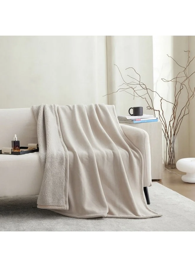 Mezoe Soft and Luxurious Comfortable Mink Blanket Beige 1 x 153 x 127 cm MINK BRUSHED 02