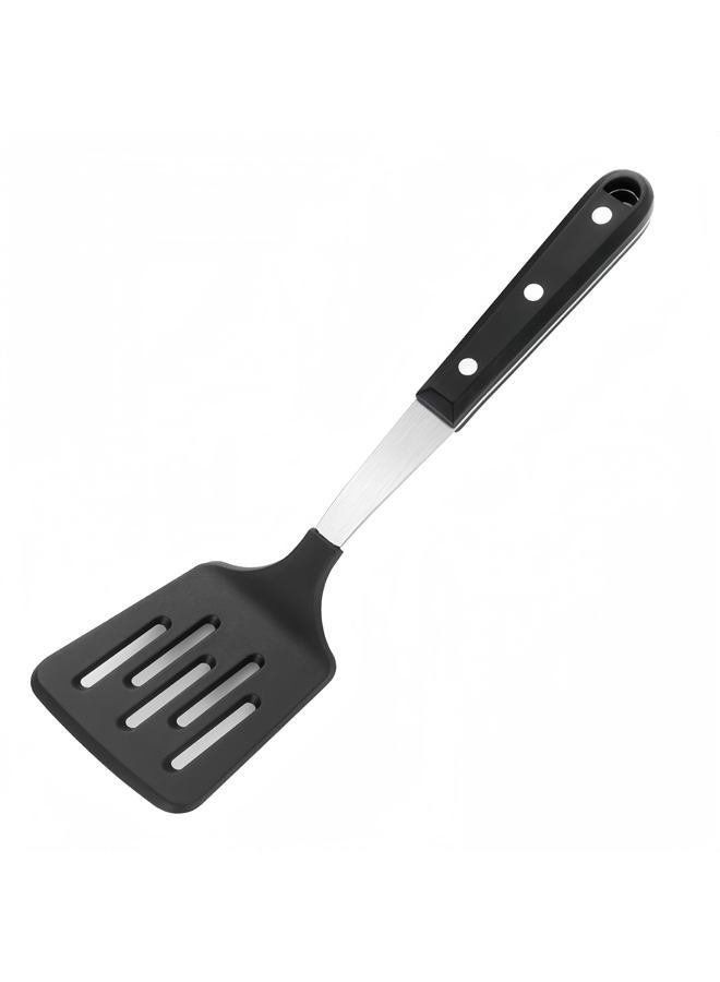 FONGLUAN Stainless Steel Cooking Slotted Turner With Heat-resistant BPA-free nylon head Safe for Non-Stick Cookware POM Handles Heavy Duty Kitchen Spatulas For Serving - Image 1