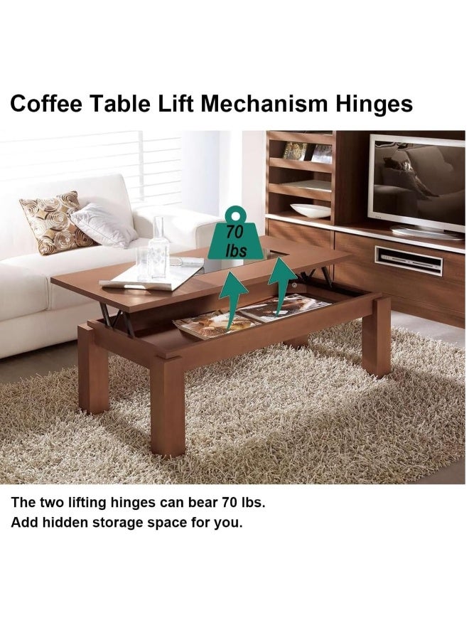 Generic Folding Lift Up Top Coffee Table Hinge, 2 Pair Coffee Table Spring Hinge, Adjustable Table Top Lifting Frame, Spring Standing Desk Frame, for Coffee Table Furniture Accessories  - Image 2