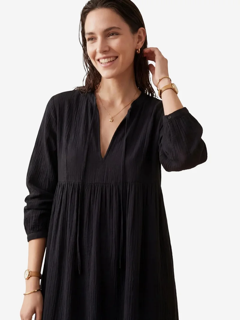 ماي فاشن MY FASHION Tie Detail Loose Fit Maxi Dress
