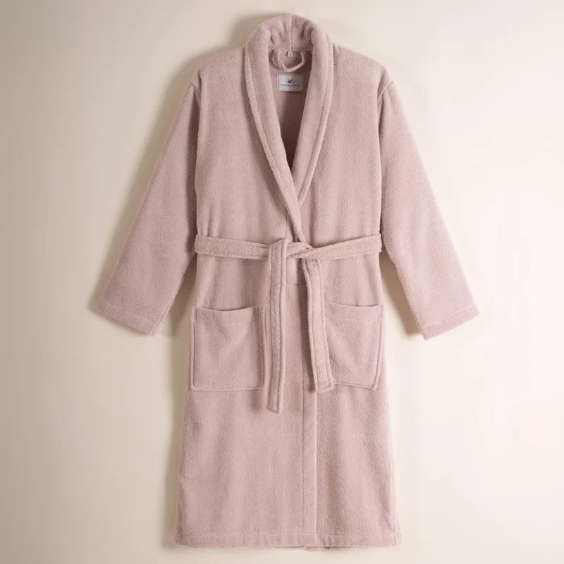 Penelope 100% Cotton Bathrobe XXL Powder - Noa Series