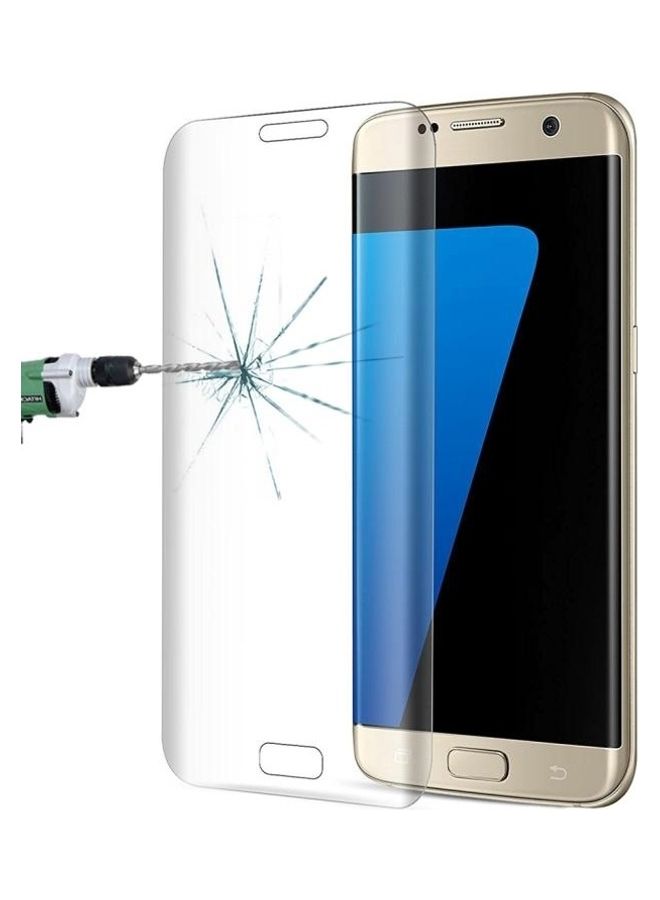 بي جي إم لاصقة حماية للشاشة منحنية 3D من الزجاج المقوى بدرجة صلابة 9H مثالية لهاتف سامسونج جالاكسي S7 إيدج شفاف - Image 1