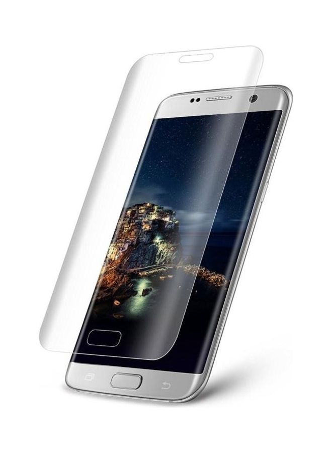 بي جي إم لاصقة حماية للشاشة منحنية 3D من الزجاج المقوى بدرجة صلابة 9H مثالية لهاتف سامسونج جالاكسي S7 إيدج شفاف - Image 2