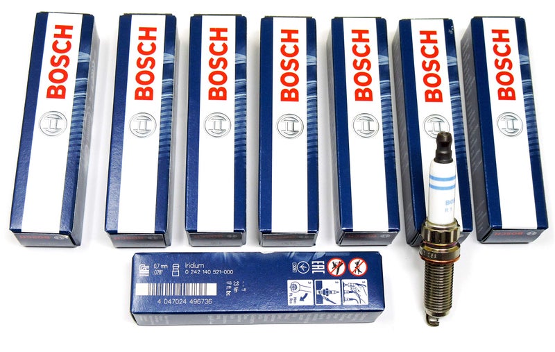 BOSCH 8 Piece Spark Plug Set - 0242140521, ZR6SII3320, 7430 - Image 3