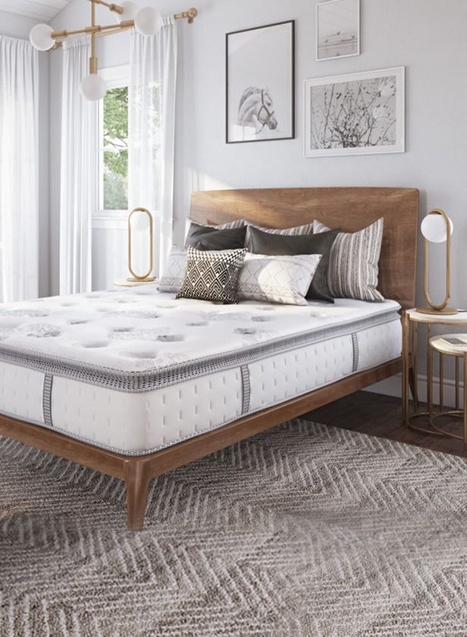 Serta مرتبة Premier Cool Gel ذات رغوة الذاكرة ومرتبة Hybrid Pocket Spring 183x213x30 سم | مرتبة في صندوق CAL King - Image 1