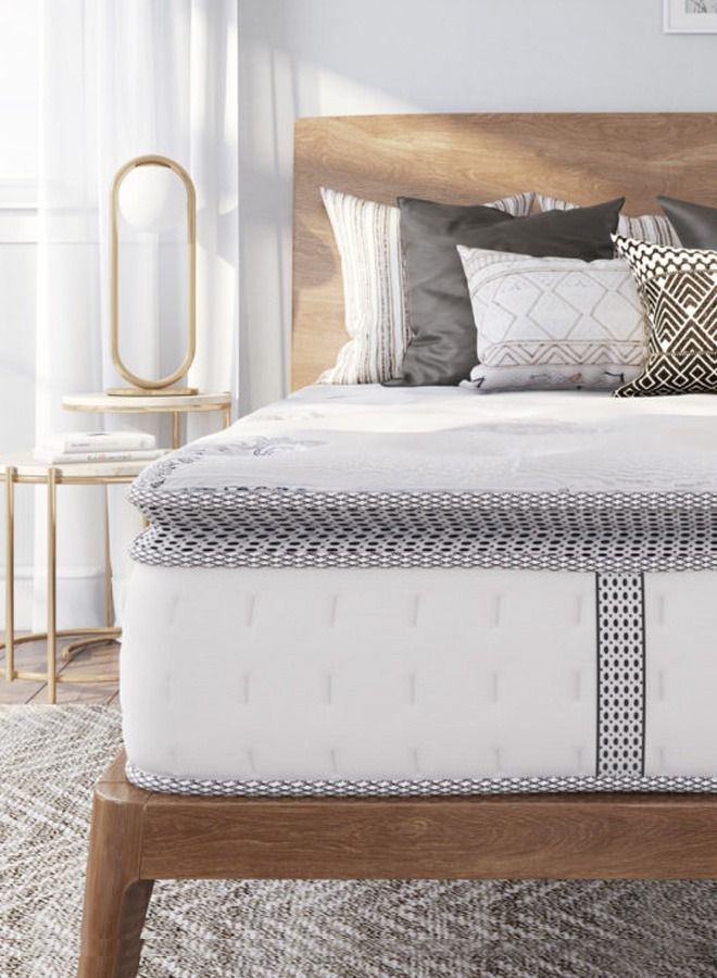 Serta مرتبة Premier Cool Gel ذات رغوة الذاكرة ومرتبة Hybrid Pocket Spring 183x213x30 سم | مرتبة في صندوق CAL King - Image 2