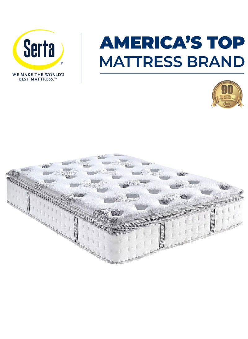 Serta مرتبة Premier Cool Gel ذات رغوة الذاكرة ومرتبة Hybrid Pocket Spring 183x213x30 سم | مرتبة في صندوق CAL King - Image 3