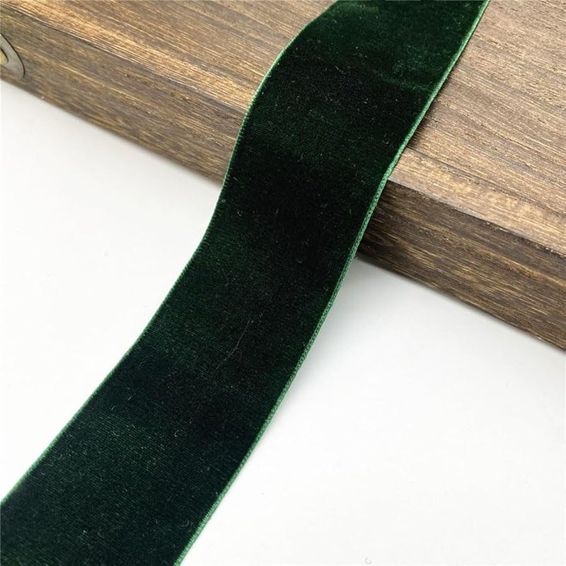 Dark Green Velvet Ribbon 10mm Wide 4 5 Meters For Christmas Jewelry Display Gift Packaging DIY Bow - Image 3