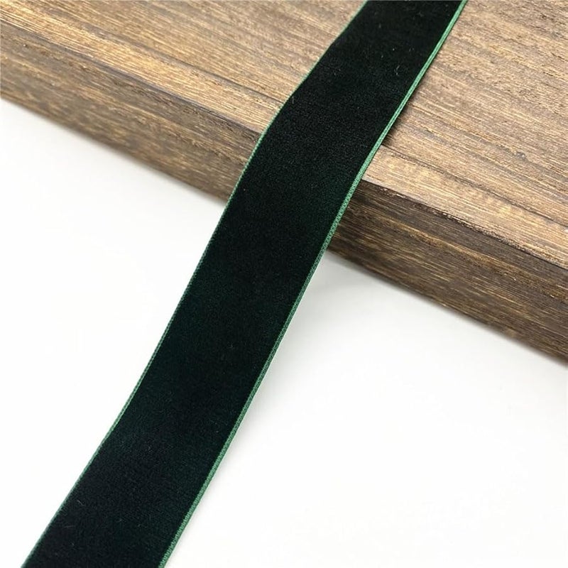 Dark Green Velvet Ribbon 10mm Wide 4 5 Meters For Christmas Jewelry Display Gift Packaging DIY Bow - Image 4