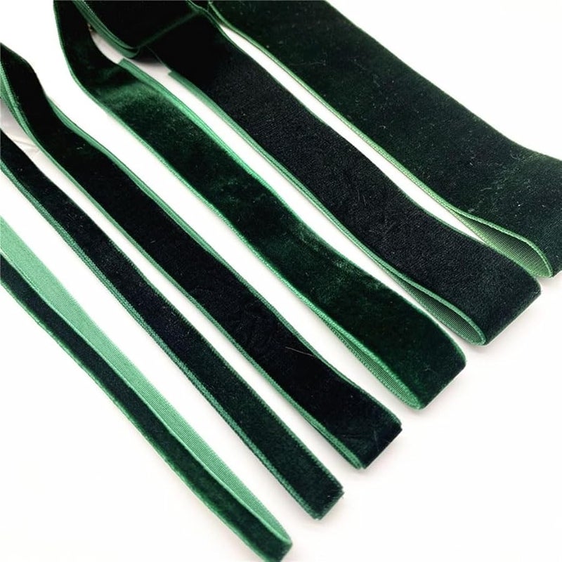 Dark Green Velvet Ribbon 10mm Wide 4 5 Meters For Christmas Jewelry Display Gift Packaging DIY Bow - Image 1