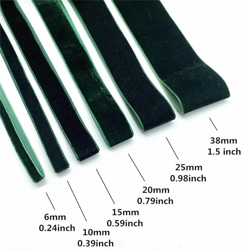 Dark Green Velvet Ribbon 10mm Wide 4 5 Meters For Christmas Jewelry Display Gift Packaging DIY Bow - Image 2