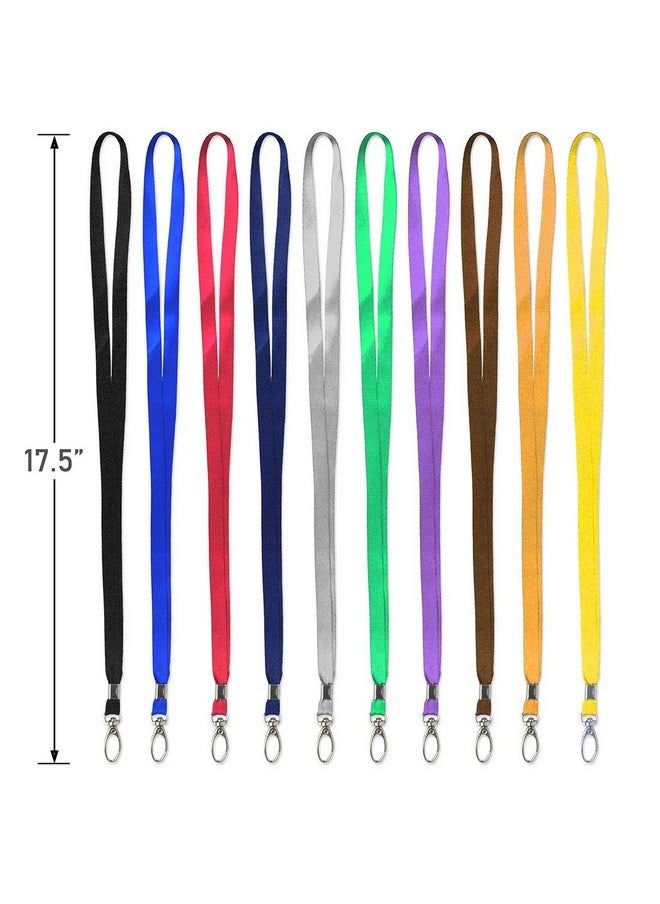 Bird Fiy Blue Lanyards 100Pcs Nylon Bulk Lanyard For Id Badgesbadge Lanyards Swivel Hooks Clips Great For Name Tags Badge (100Pcs Blue)  - Image 2