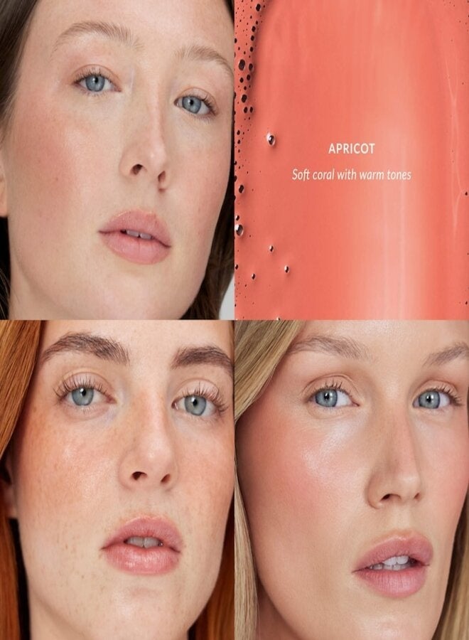 REFY Water Blush Liquid Cushion with Ceramides Apricot – Soft Coral with Warm Tones, Buildable Liquid Cushion Blush, Radiant Dewy Finish, 0.25 oz / 7g - Image 3