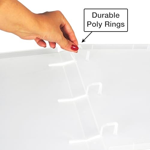 UniKeep 3 Ring View Binder - Binder Case is Fully Enclosed - Available in White, Clear, or Black and in Different Spine Sizes (Pack of 3, Clear, 1.0 Inch) - Image 4