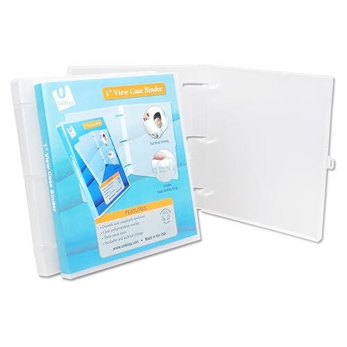 UniKeep 3 Ring View Binder - Binder Case is Fully Enclosed - Available in White, Clear, or Black and in Different Spine Sizes (Pack of 3, Clear, 1.0 Inch) - Image 1