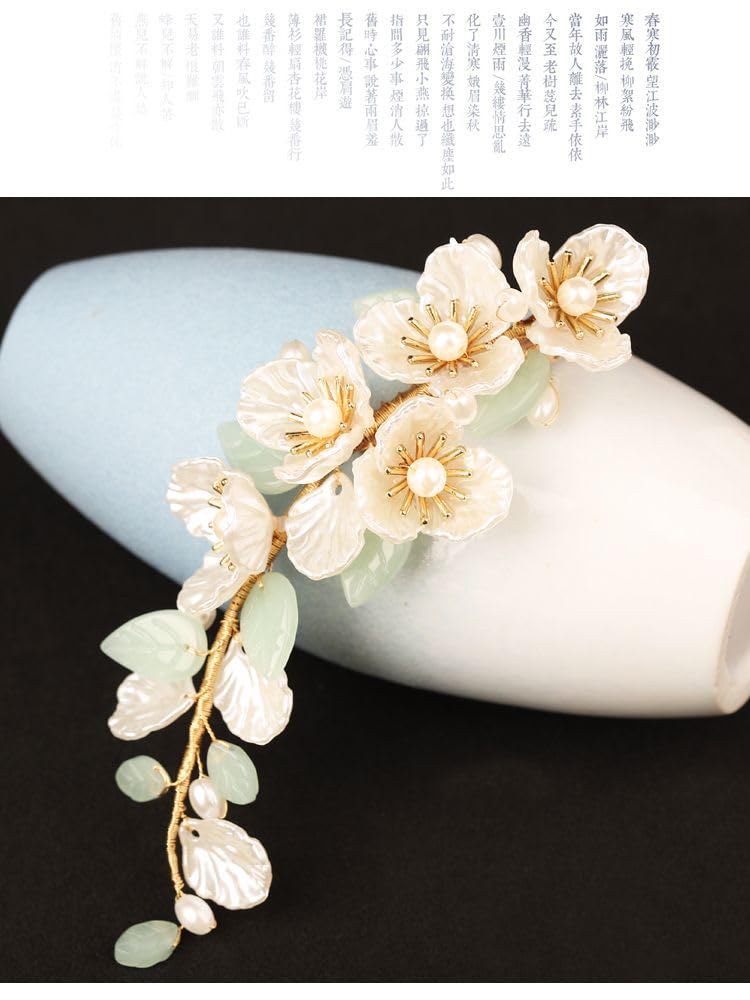 QUILBOOL Bridal Hair Pins Fashion Retro Elegant Ladies Pearl Rhinestone Hair Accessories for Wedding Bridal Jewelry Bridal Hair Accessories Headpiece Wedding Accessories 1PCS - Image 1