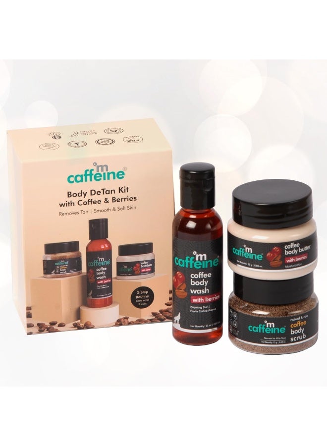 mCaffeine Body Care Gift Set for Women & Men | Bodywash Gift Box with Berries Body Wash, Body Scrub & Body Butter | Hydrating, Moisturizing Skin Care Kit for Birthday , Anniversary Gifts | Hampers for Him & Her for all special occasions - Image 1