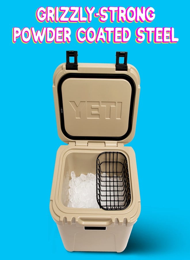 Above Sea Level Cooler Basket for YETI Roadie 24 - Tight Grid, Rock Solid Steel, Compatible with Yeti Ice and Accessories - Image 4