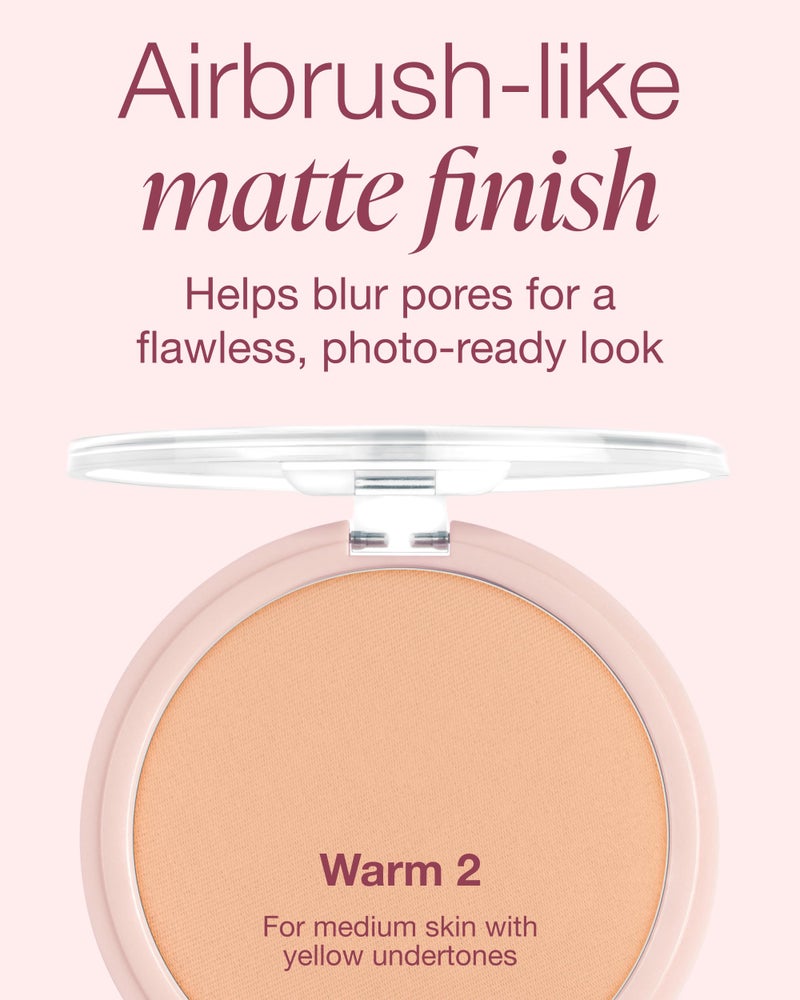 Mineral Fusion Pressed Powder Foundation - Matte Finish Face Powder for Medium Skin with Yellow Undertones - Age Defying Natural Makeup - Talc Free, Vegan, Hypoallergenic (Warm 2) - Image 3