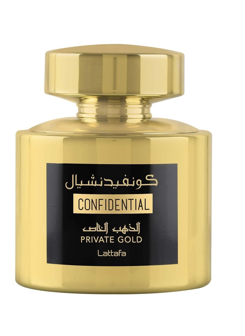 Lattafa Confidential Private Gold Eau de Parfum For Unisex, 100 ml  - Image 1