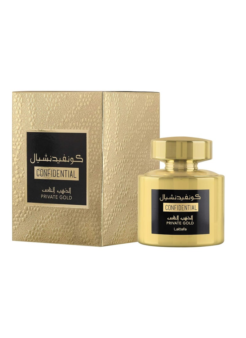 Lattafa Confidential Private Gold Eau de Parfum For Unisex, 100 ml  - Image 2