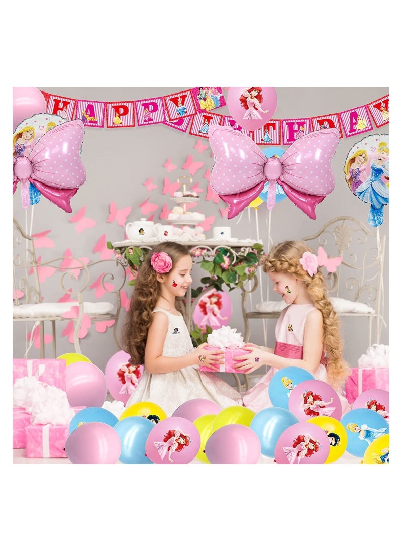 CASTANA - Princess Party Supplies,Birthday Decorations for Princess Party Supplies,Cinderella Cake Party Decoration Included Balloon,Birthday Decoration For girls - Image 1