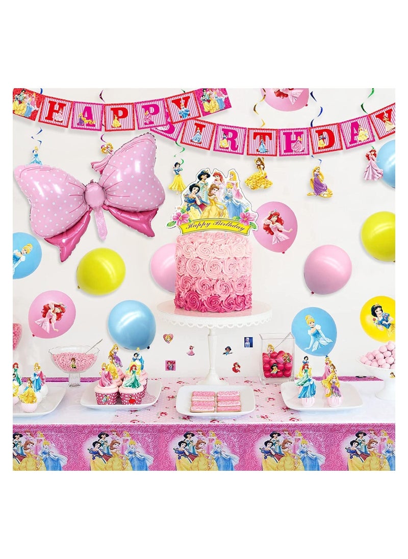 CASTANA - Princess Party Supplies,Birthday Decorations for Princess Party Supplies,Cinderella Cake Party Decoration Included Balloon,Birthday Decoration For girls - Image 1