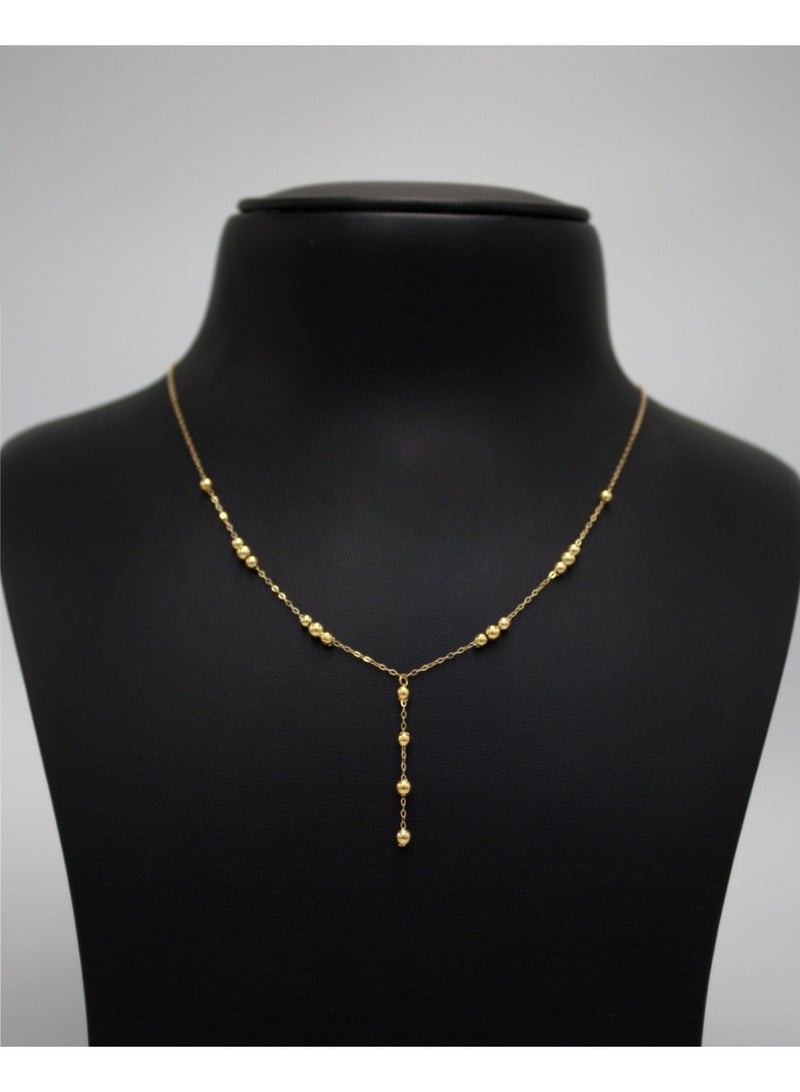 18K gold necklace, weight 1.57 grams.
