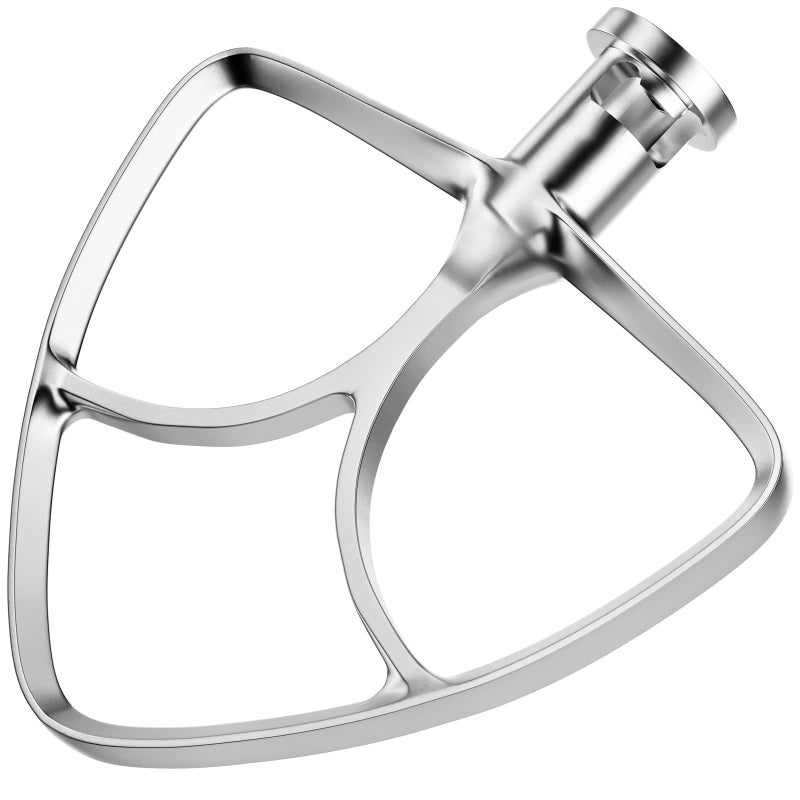 455QT Stainless Steel Flat Beater for KitchenAid Stand Mixer Kitchen Aid Paddle Attachment AccessoriesNo coatingDishwasher Safe Replacement for K45 KN15E1X KSM75 and Other Models