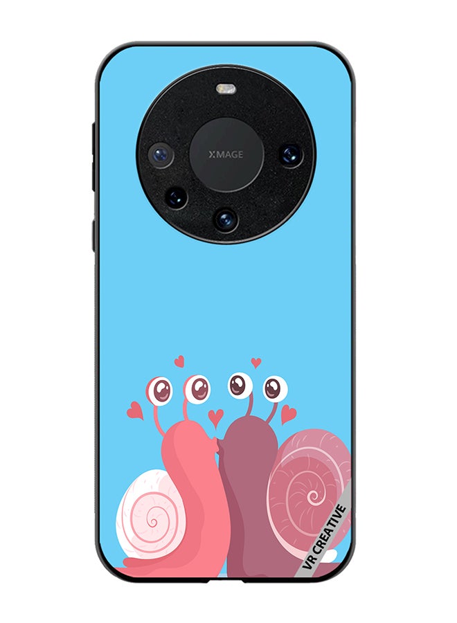 VR CREATIVE Protective Case Cover For Huawei Mate 60 Pro Plus Love Snail Design Multicolour - Image 1
