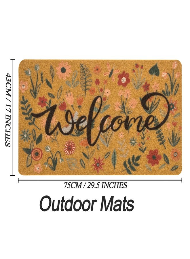 IZUS Floral Welcome-Doormats Front-Door - Spring Flower Home Decor Indoor-Mats Summer Non-Slip Seasonal Doormats 17x29inches - Image 5