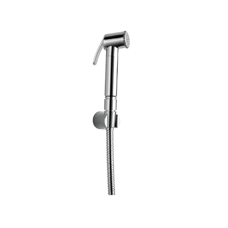 JAQUAR ALLIED Series HEALTH FAUCET/TOILET GUN (Chrome) | 1 m Stainless Steel Pipe, ABS Body | Toilet Spray Gun/Health Faucet Set with Pipe/Hose and Wall Hook | ALD-CHR-577 - Image 1