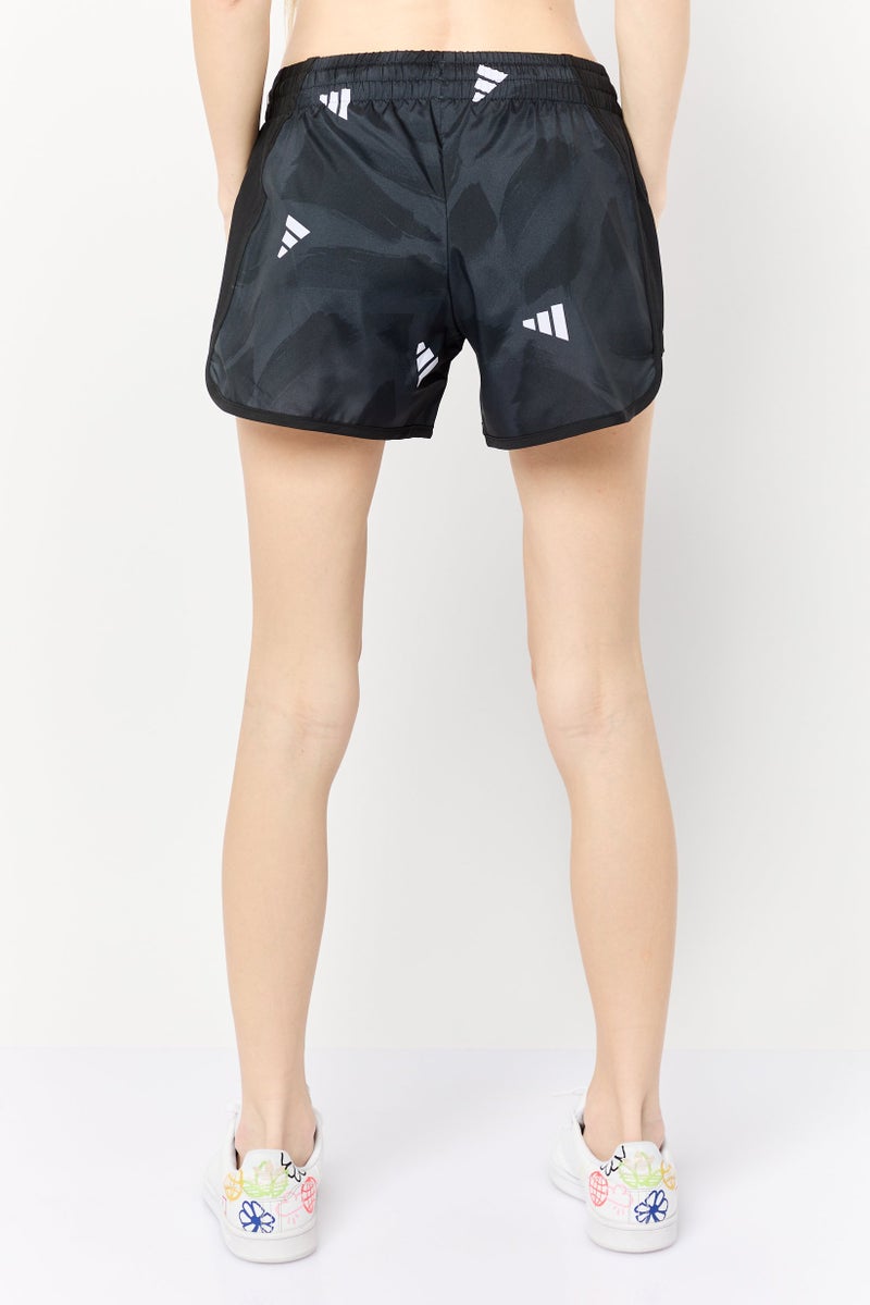 Adidas شورتات تدريبية للنساء برباط سحب، مقاس 4، أسود - Image 4