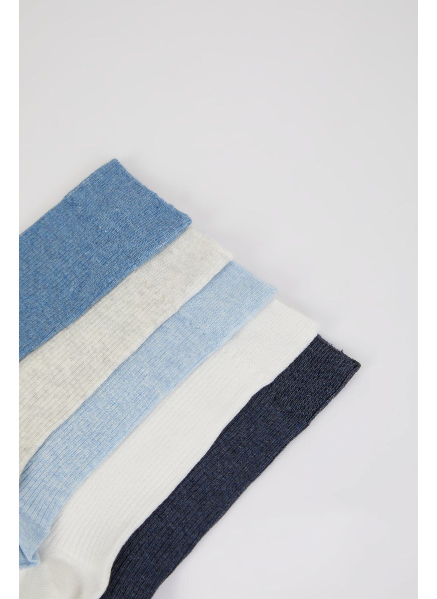 Man Man Comfortable Elastic 5 Piece Long Cotton Socks