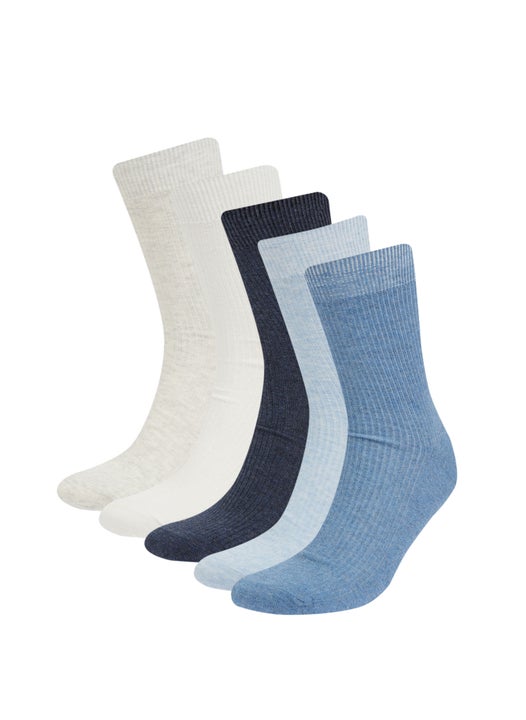 Man Man Comfortable Elastic 5 Piece Long Cotton Socks