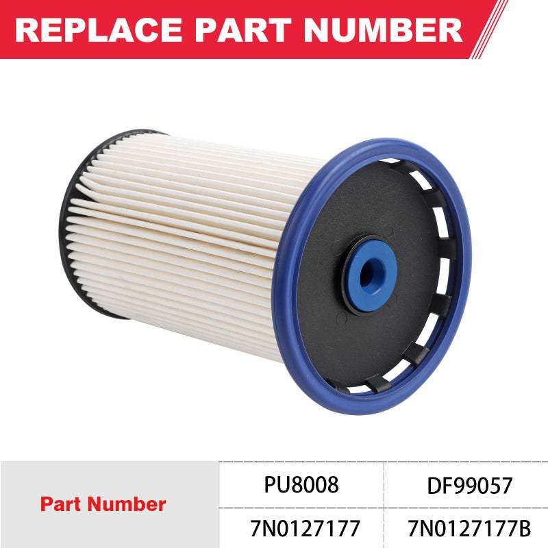 Generic Fitede VW Fuel Filter Fits for Passat 2012-2014 2.0L Diesel Engine Volkswagen TDi Fuel Filter Replaces# PU8008 7N0127177 DF99057 7N0127177B  - Image 2