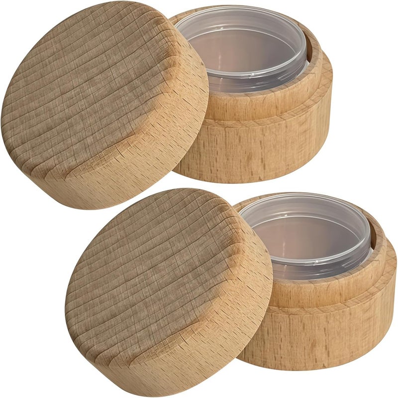 2 Pcs Wooden Tooth Box With Acrylic Jar, Laser Cartoon Engraved, Rounded Edges, Tooth Fairy Gift For Youngsters, Lost Teeth Storage - Image 1