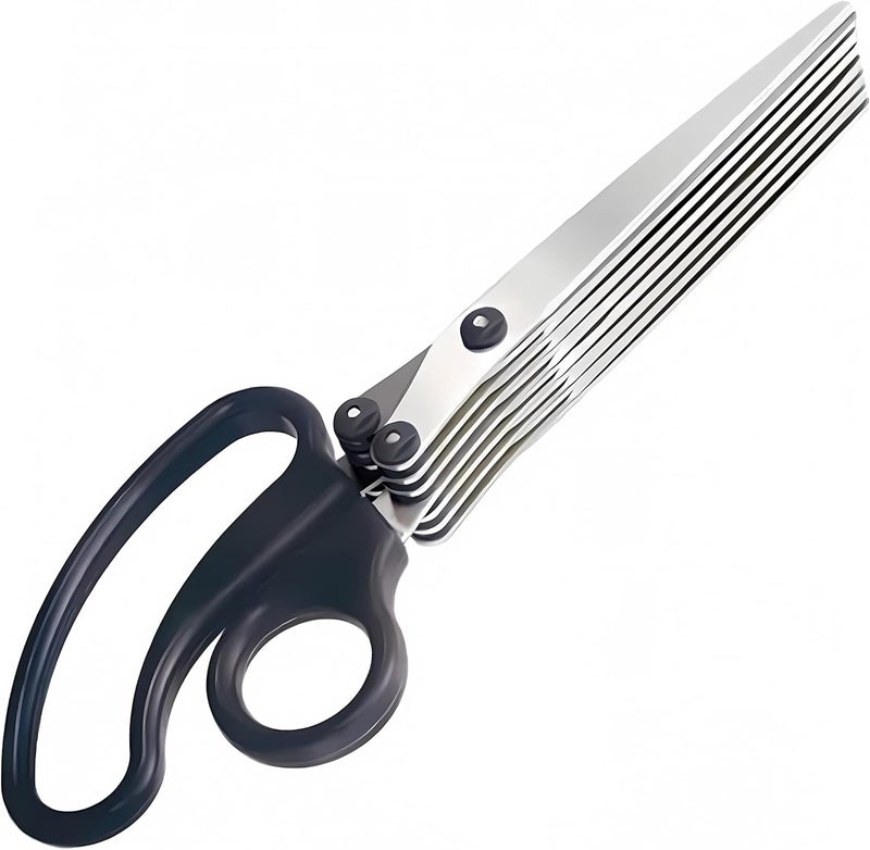 Sunstar S3711455 7-Blade Shredder Scissors, 7.9 inches (200 mm), Black - Authentic Hologram for US &  EU - Image 2