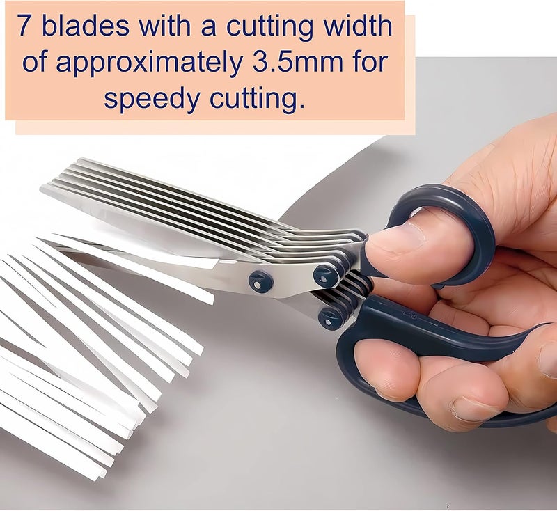 Sunstar S3711455 7-Blade Shredder Scissors, 7.9 inches (200 mm), Black - Authentic Hologram for US &  EU - Image 5