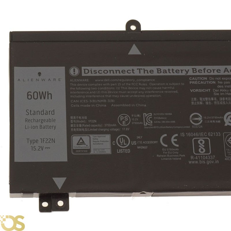 OS Battery Dell Compatible with Alienware M15 M17 G5 5590 G7 7590 7790 1F22N - From OS Store - 3 Month Warranty - Image 1